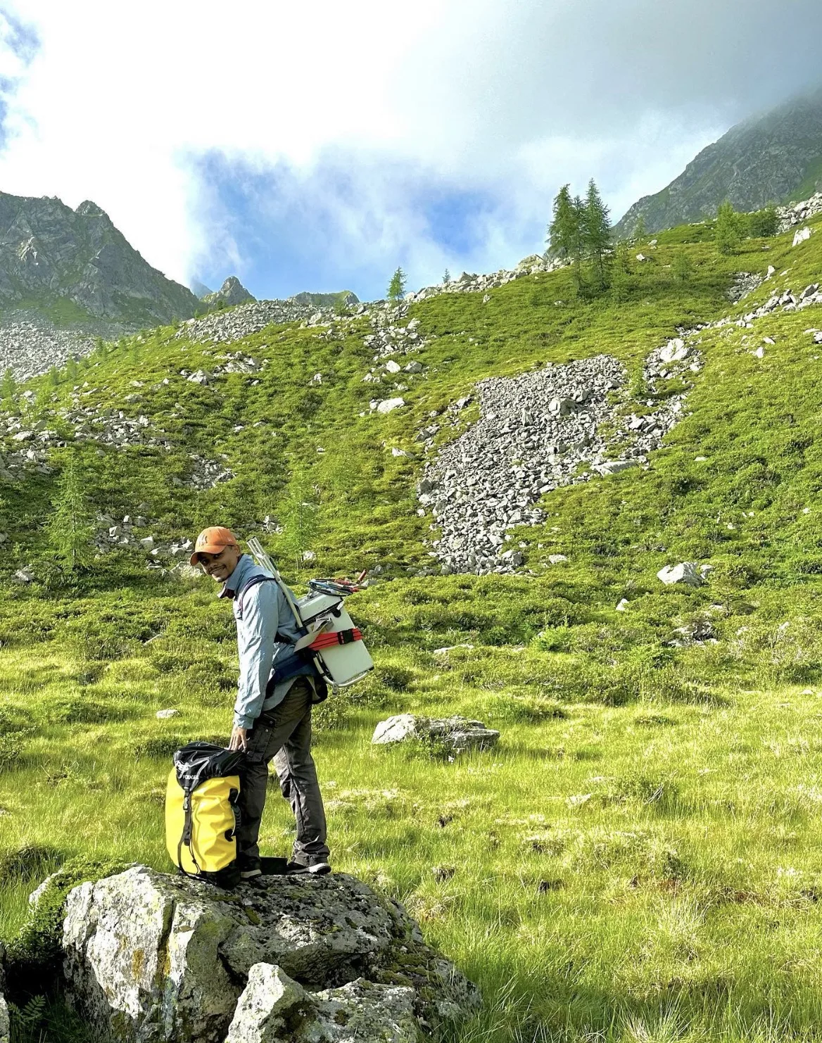 Geophysical fieldwork in alpine terrain